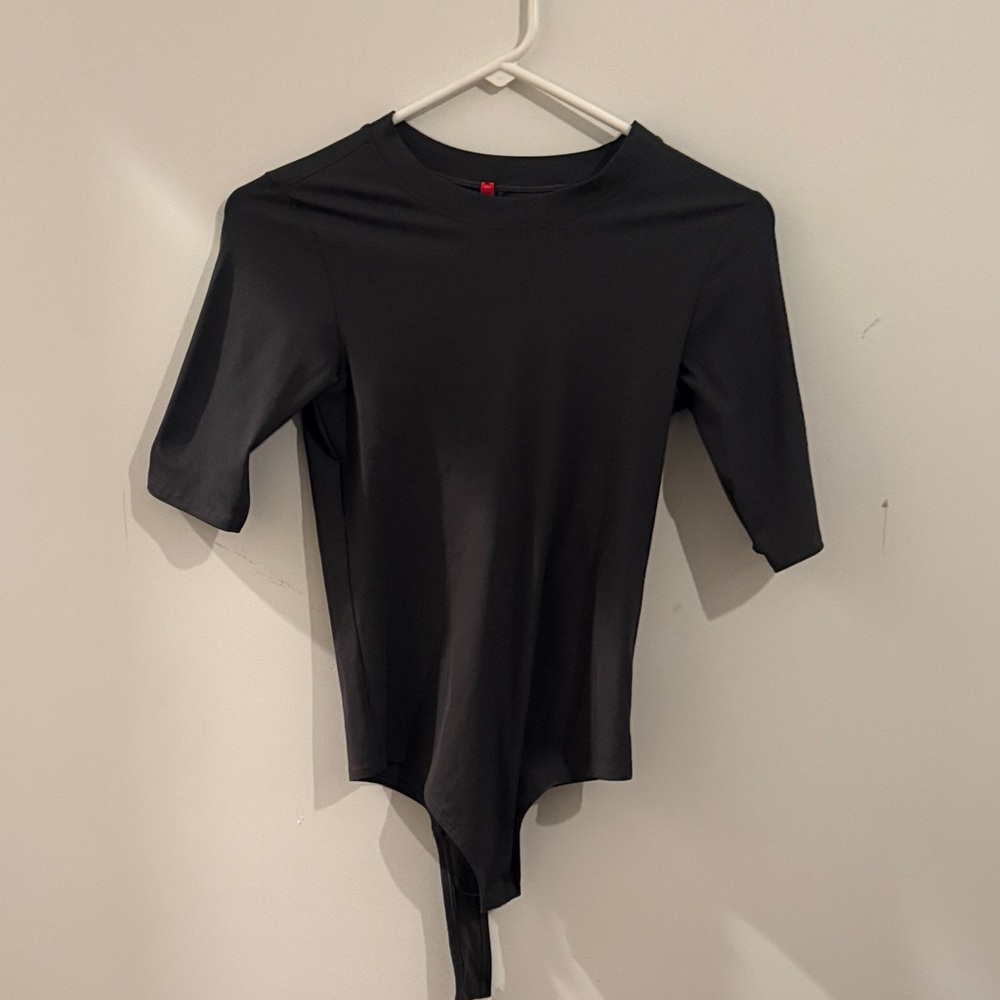 Dark Olive/Pewter/Ashy Gray Short Sleeve Bodysuit by SPANX - S